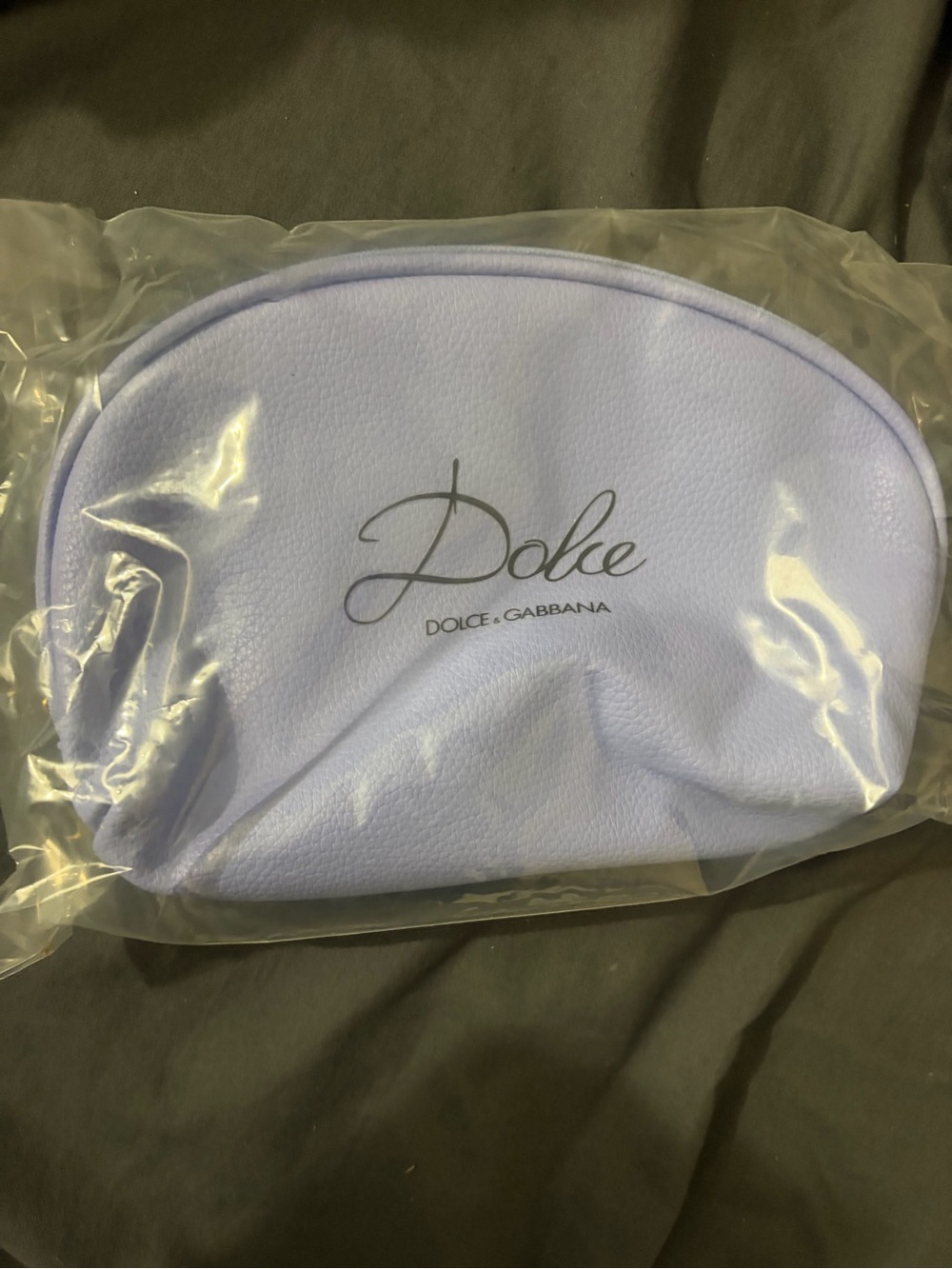 Dolce & Gabbana Lavender Pebbled Cosmetic Pouch
